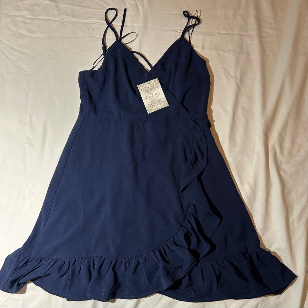 Altar'd State NWT Dark Navy Blue Dress Sleeveless Size L